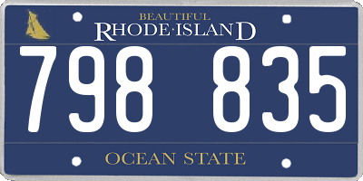RI license plate 798835