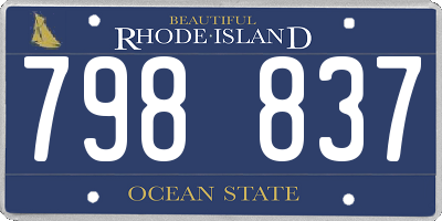 RI license plate 798837