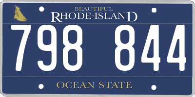 RI license plate 798844