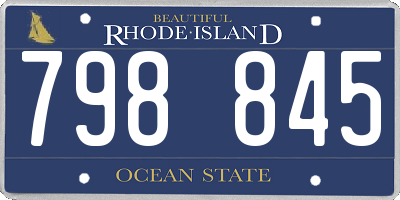RI license plate 798845