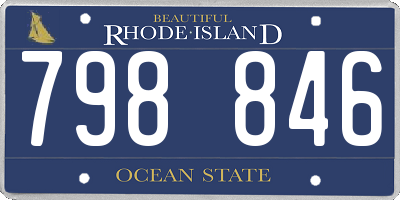 RI license plate 798846