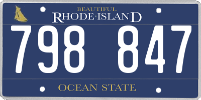 RI license plate 798847