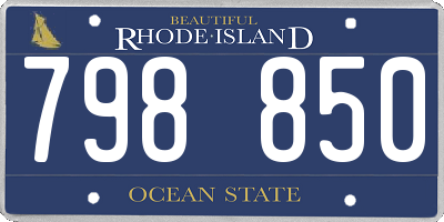 RI license plate 798850