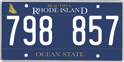 RI license plate 798857