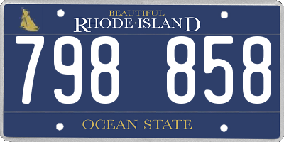 RI license plate 798858