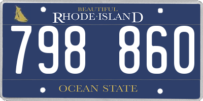 RI license plate 798860