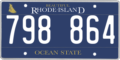 RI license plate 798864