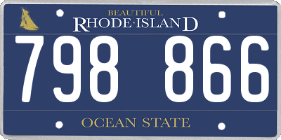 RI license plate 798866