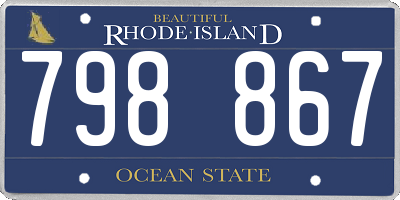 RI license plate 798867