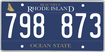 RI license plate 798873