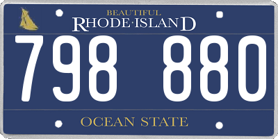 RI license plate 798880
