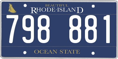 RI license plate 798881