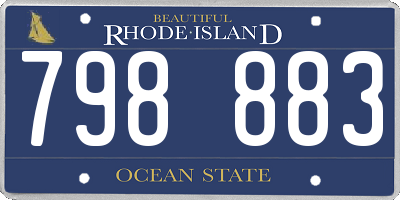 RI license plate 798883