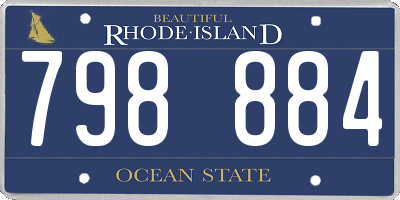 RI license plate 798884