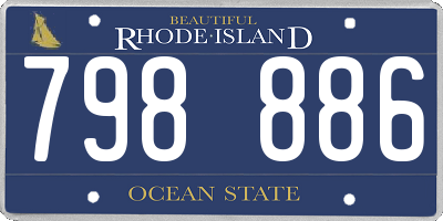 RI license plate 798886