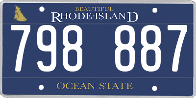 RI license plate 798887