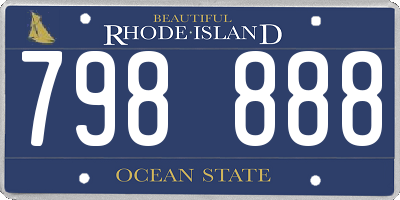 RI license plate 798888