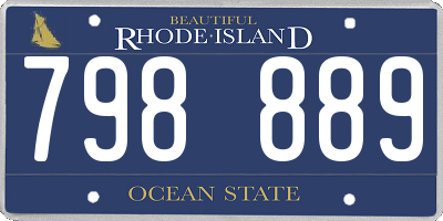 RI license plate 798889