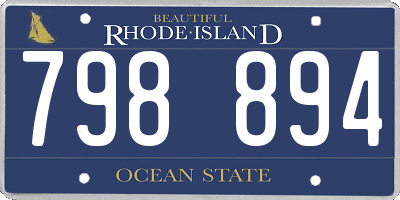 RI license plate 798894