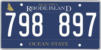 RI license plate 798897