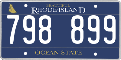 RI license plate 798899