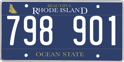 RI license plate 798901