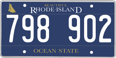 RI license plate 798902