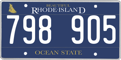 RI license plate 798905