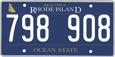 RI license plate 798908