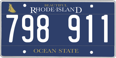 RI license plate 798911