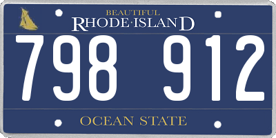 RI license plate 798912