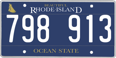 RI license plate 798913