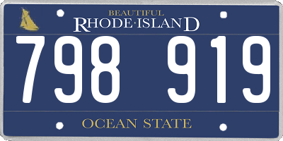 RI license plate 798919