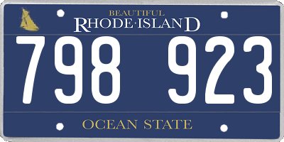 RI license plate 798923
