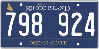 RI license plate 798924