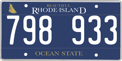 RI license plate 798933