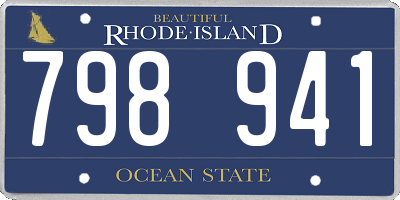 RI license plate 798941