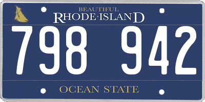 RI license plate 798942
