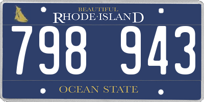 RI license plate 798943