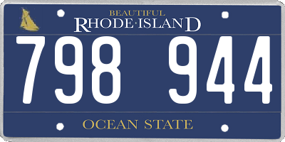RI license plate 798944