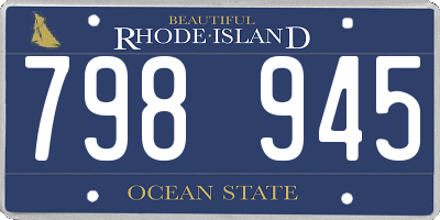 RI license plate 798945