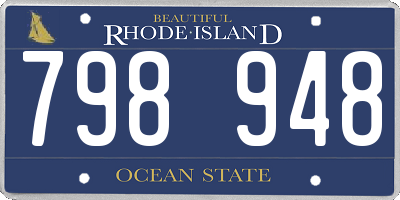 RI license plate 798948