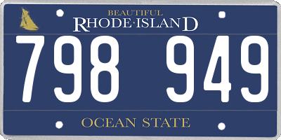 RI license plate 798949