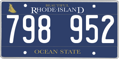 RI license plate 798952