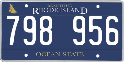 RI license plate 798956