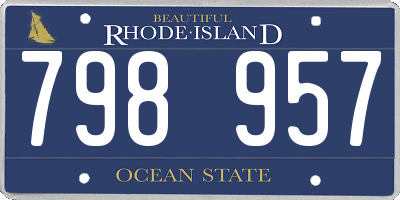 RI license plate 798957
