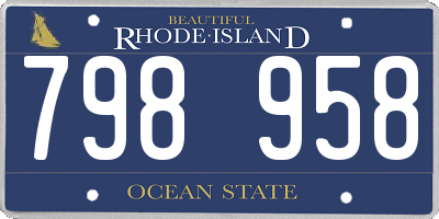 RI license plate 798958