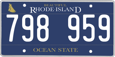 RI license plate 798959