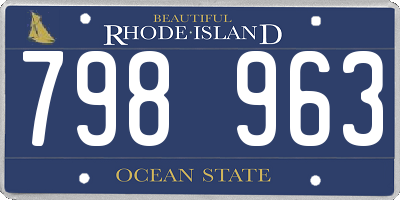 RI license plate 798963