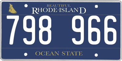RI license plate 798966